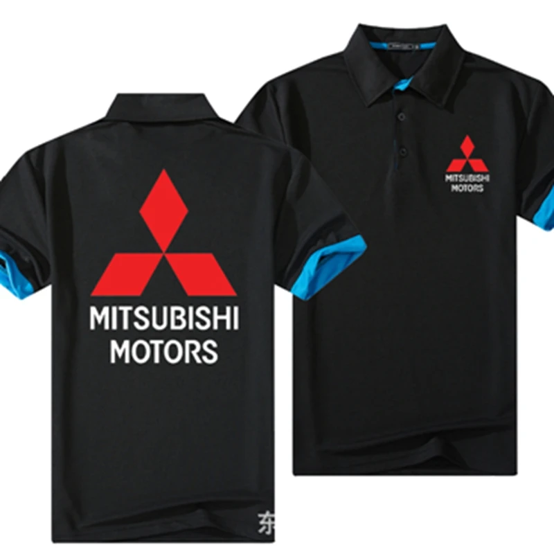 

2022 Mitsubishi logo t - shirt hommes coton manches courtes t-hemd hommes loisirs été atembarer solide