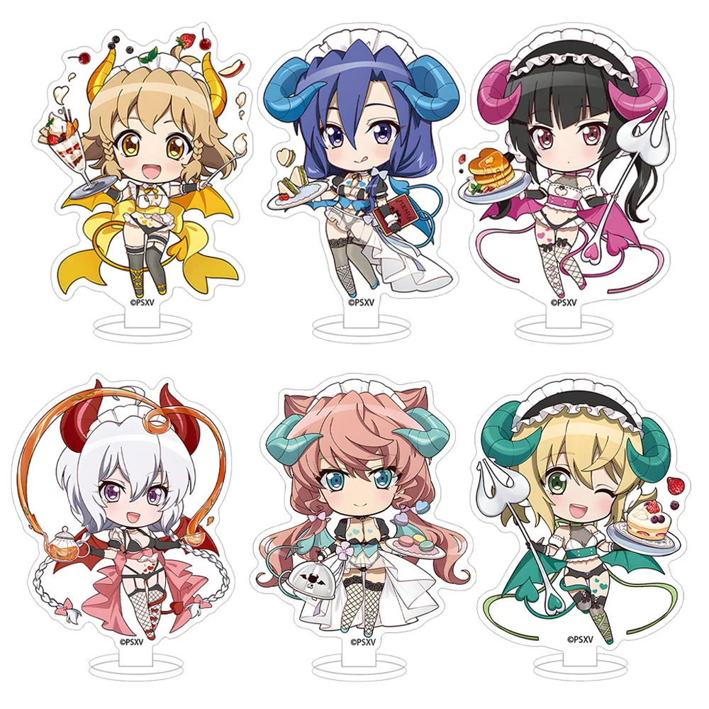 Фото Symphogear Little Devil Официантка Hibiki Tachibana Akatsuki Kirika Tsubasa Kazanari Yukine Chris Chibi Anime mini акриловая подставка №1
