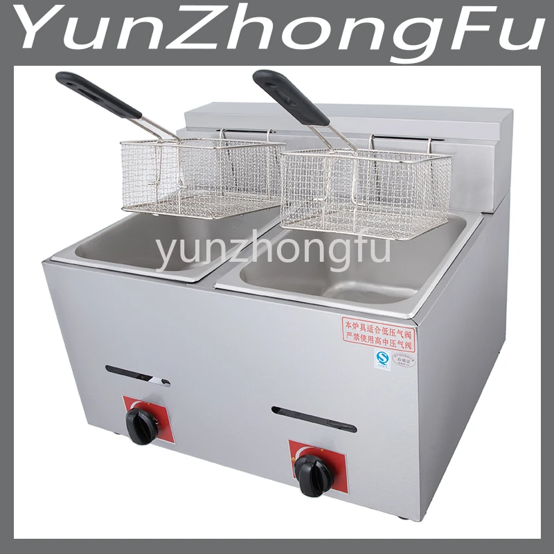 

Double Tanks Double Bucket Deep Fryer 201 Stainless Steel For Restaurant Equipment
