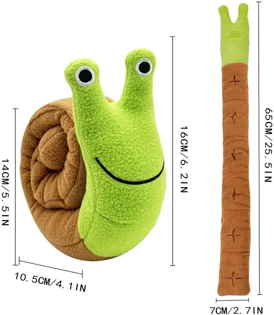 Dog Squeak Toys Pet Sniffing Plush Snails Toys Tibetan Food Molar Puzzle Dog Toys Interactive Cat Dog Puzzle Toy Feeder Wholsale 3