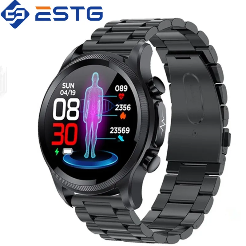 

Smart Watch E400 Blood Glucose ECG+PPG Monitoring Blood Pressure Body Temperature Smartwatch Men IP68 Waterproof Fitness Tracker
