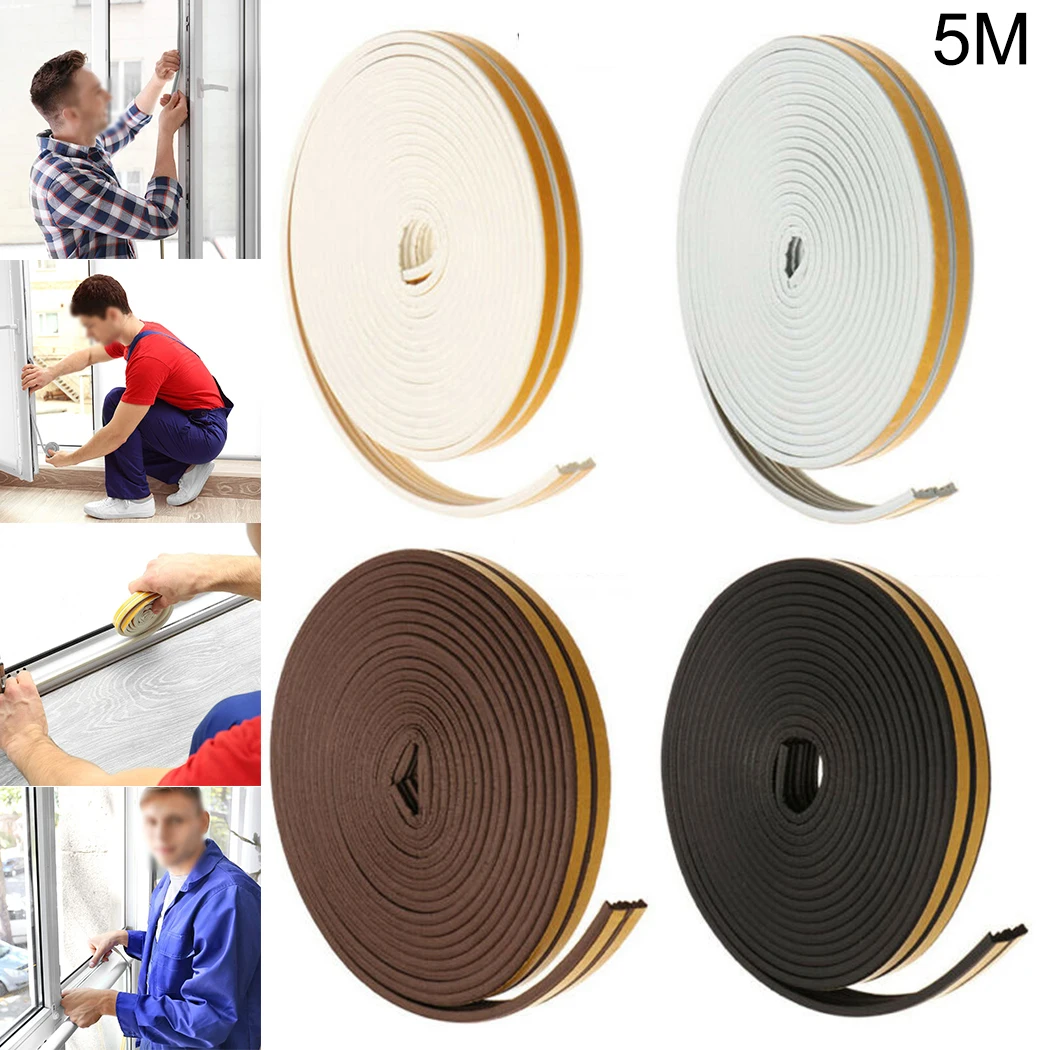 Уплотнительная лента из пенопласта ПВХ 1-2 мм шум 5 метров изоляционная резиновая
