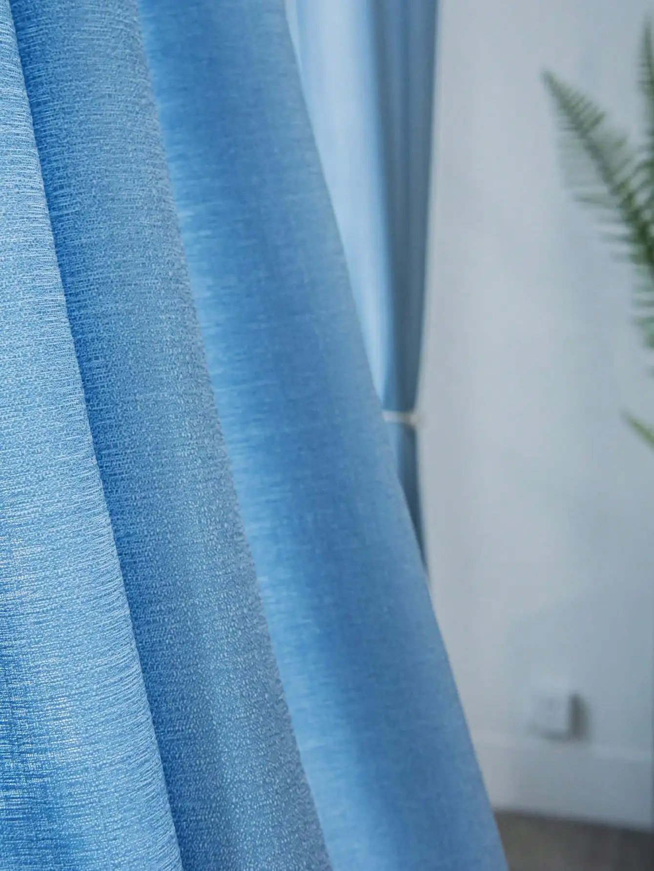 Ультра-мягкие Тонкие Градиентные Шторы Для Отелей Синяя Вуаль В Европейском