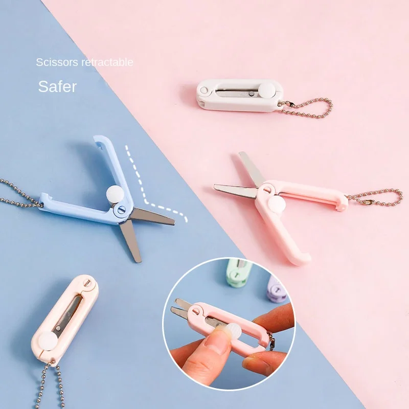 

Creative Mini Portable Folding Scissors Morandi Simple Paper-Cutting Art Tool Stationary Scissors Office School Supplies