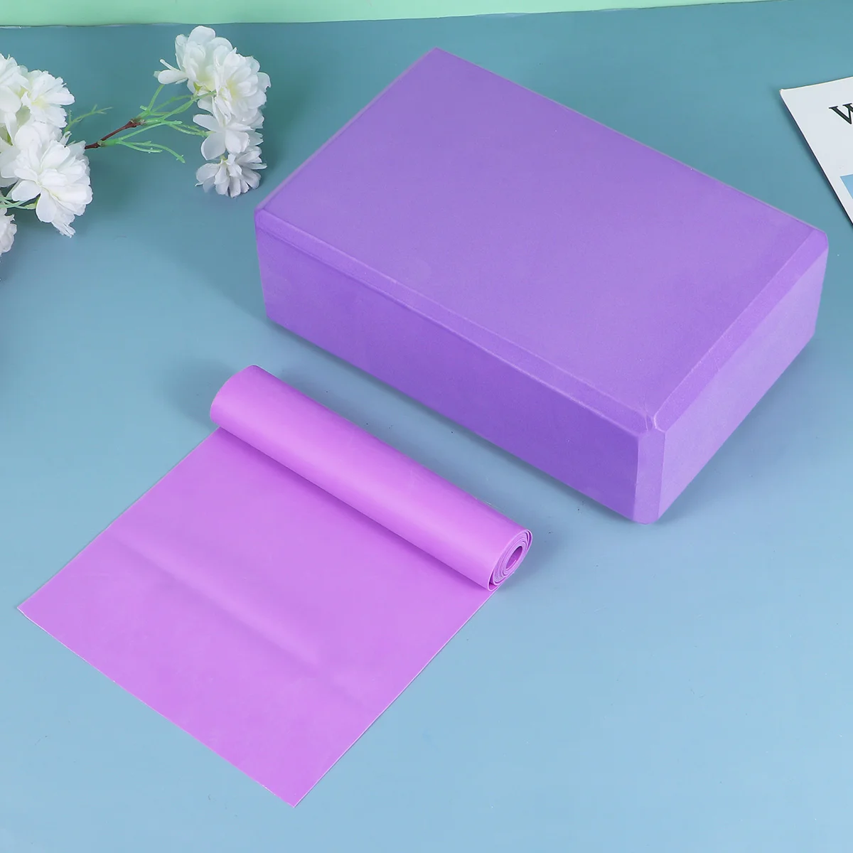 

Yoga Blocks Foam Rope Fitness Bricks Brick Workout Stretch Pulling Eva Balance Deepen Pose Exercise High Density Block Props