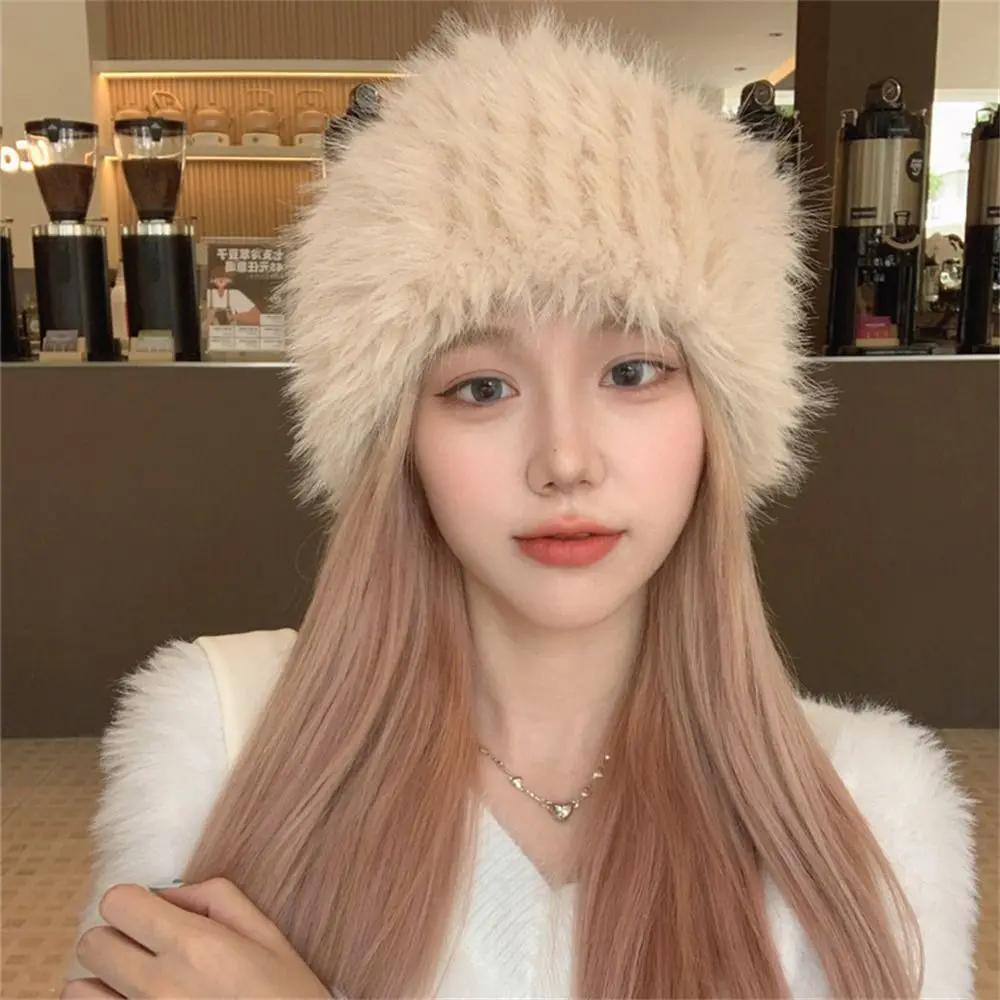 

Теплая плюшевая шапка, стильная утолщенная шапка, Шапка-бини, шапки для верховой езды