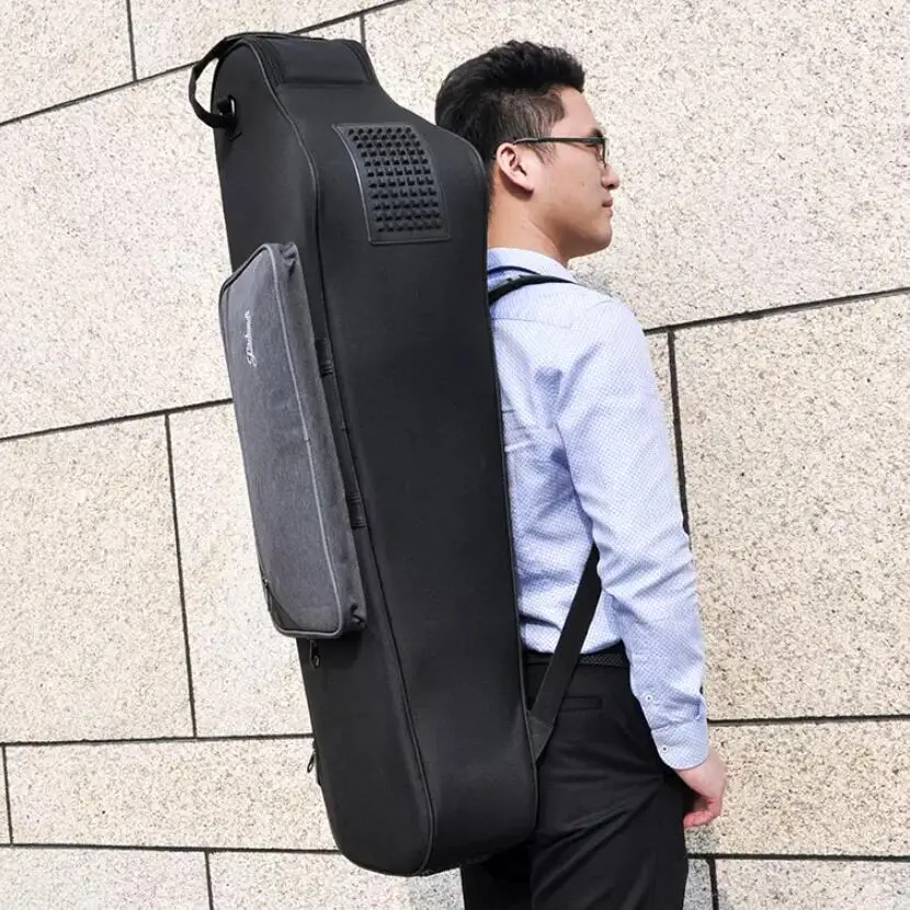 

Сумка для бас-саксофона Сумка для баритона Сумка для саксофона Концертный портативный рюкзак для коробки для саксофона Чехол для саксофона баритон Двойной плечевой чехол для саксофона Баритон-саксофон Деревянный духово