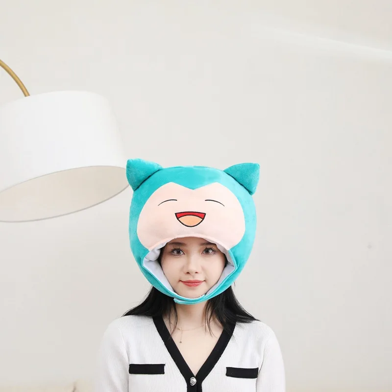 

Pokemon Anime Figure Kawaii Snorlax Headgear Hat Take Pictures Performance Prop Children's Holiday Gifts