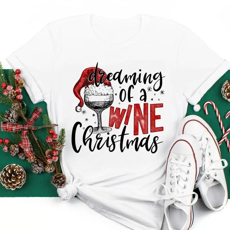 

Женская футболка в рождественском стиле 90-х годов, милый Графический Топ для отпуска, с надписью «Merry Christmas»