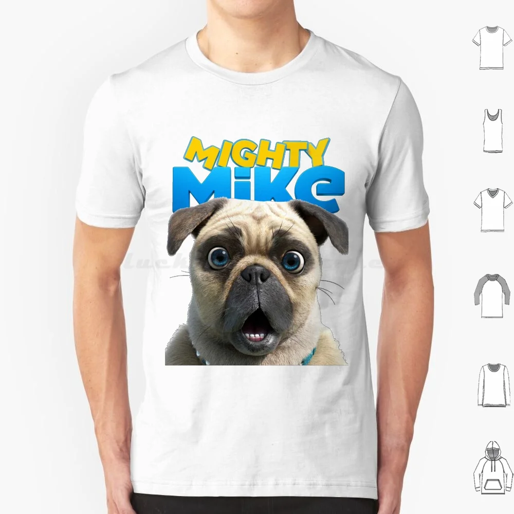 Футболка Mighty Mike большого размера 100% хлопок комедийная серия Pug Pet Dog Raccoons пушистый