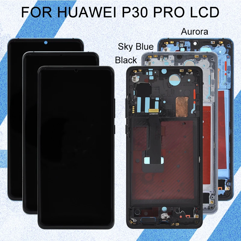 Display P30 PRO da 6.47 pollici per Huawei P30 Pro Display Lcd Touch Panel Screen Digitizer VOG-L04 L09 L29 assemblaggio con cornice