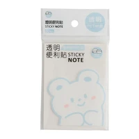 transparent sticky notes with scrapes stickers paper clear sticky memo pad waterproof paper for student office stationery