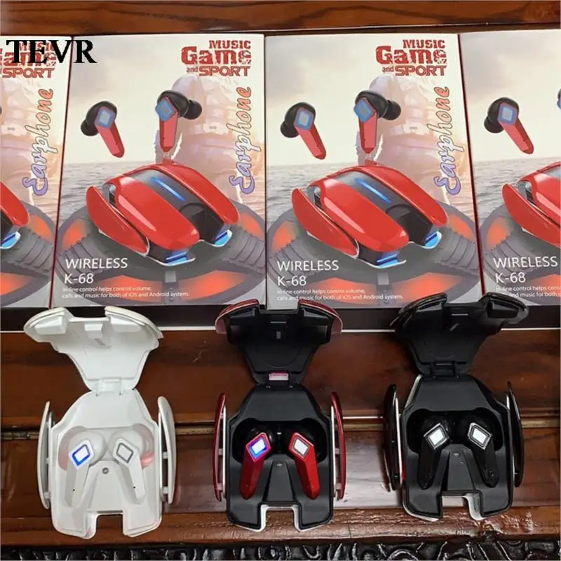 

K68 Wireless Bluetooth Earphone Low Latency Iron Man Style TWS5.0 On-ear Gaming Headset Wireless Headphone