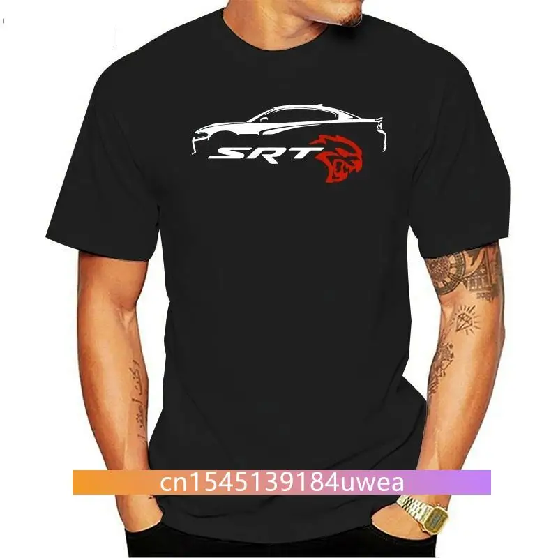 2019 Cool American Car Challenger Srt T-shirt Shirt  Racing-Sided Logo Mens Tee