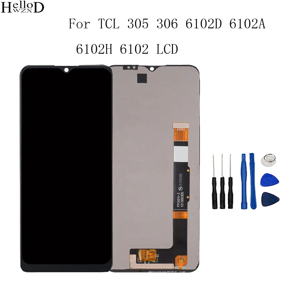 

6.52 Inch For TCL 305 306 6102D 6102A 6102H 6102 LCD Display Touch Screen Digitizer Assembly Replacement +Tools