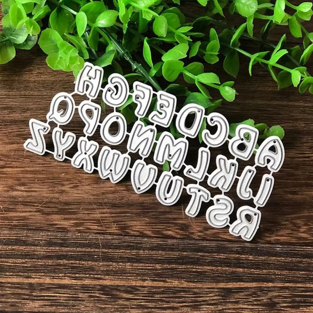 

Carbon Steel Cartoon Capital Letters Cutting Die Embossing Stencil Template Mold DIY Paper Art Craft Scrapbook Bookmark Card Dec