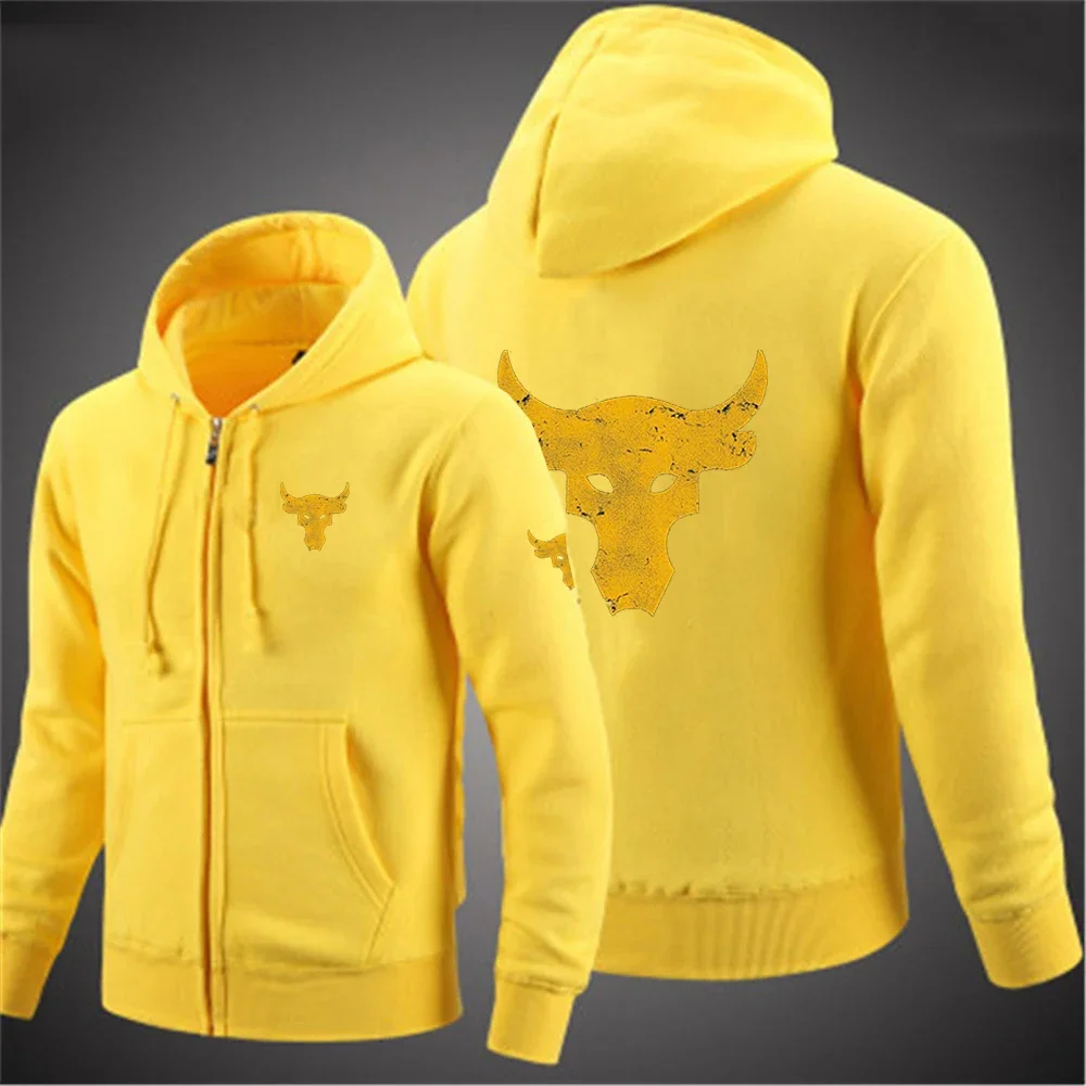 Мужская толстовка с капюшоном и принтом в виде татуировок на молнии