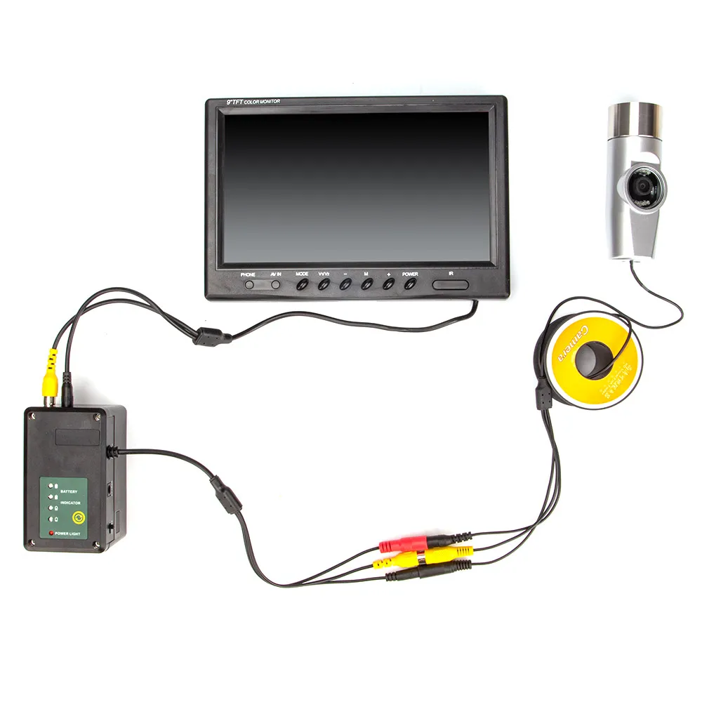 Dual Lens 9inch HD Underwater Fishing Camera with 2.25mm Cable Display WF21 Waterproof Wireless Video Fish Finder System | Безопасность