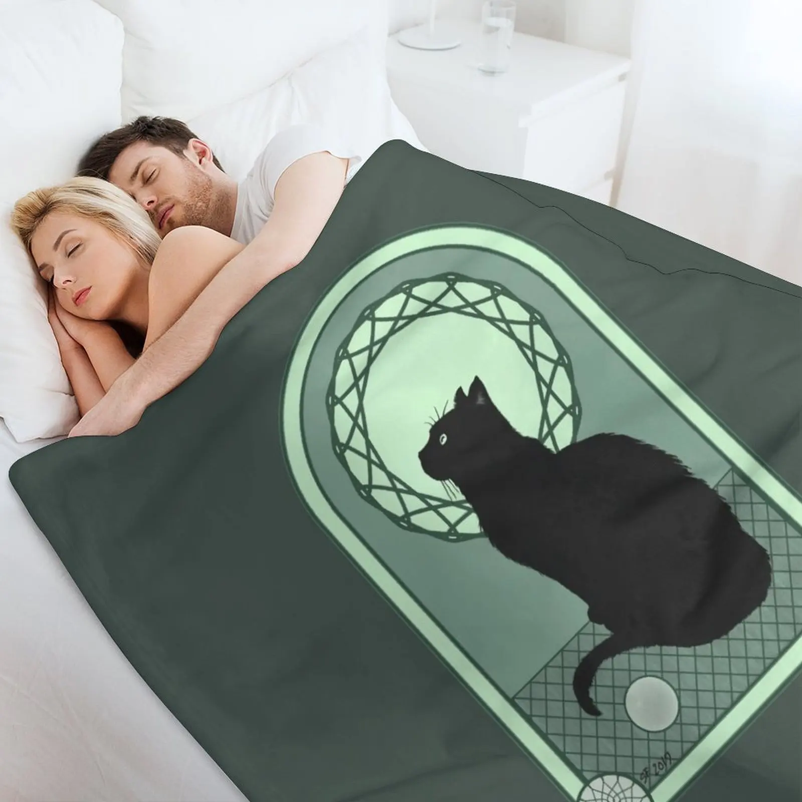 Черная кошка новинка плед одеяло тяжелые Furrys мягкие большие одеяла