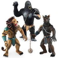 20cm werewolf model action figure classic toys for boys lion warrior model simulation werewolf warrior model 2 weapon choose