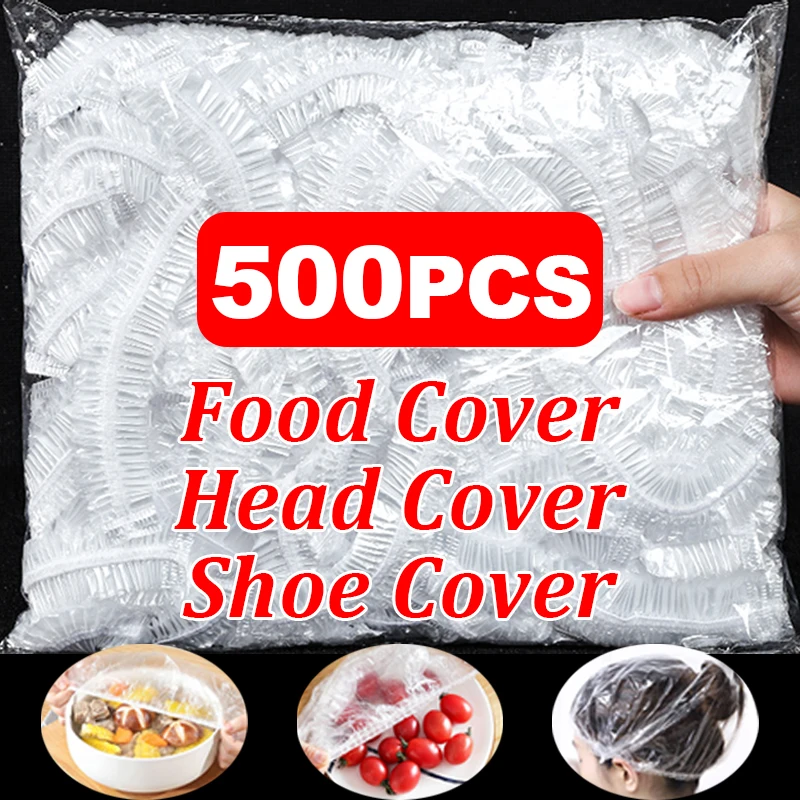 

10-500pcs Disposable Food Cover Food Grade Plastic Elastic Food Lids Wrap Bags Refrigerator Fresh-keep Bag For Fruit Vegetable