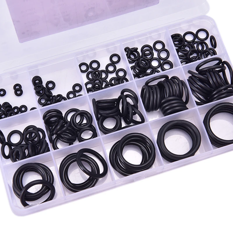 

200 Pcs/Set O Ring kit hydrolock Rubber O-Rings Washer Gasket Sealing Assortment