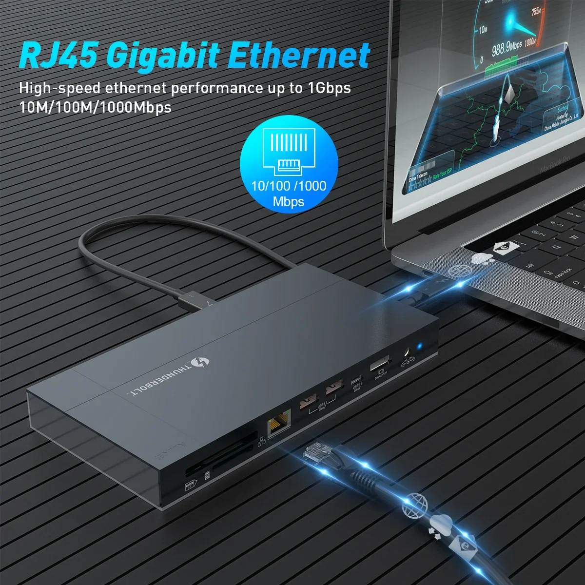 Фото Rocketek 9 в 1 USB C Hub Cfast 2.0 SD4.0 Card Reader 8K Дисплей Универсальная док-станция USB 3.1 3 док-станции №4