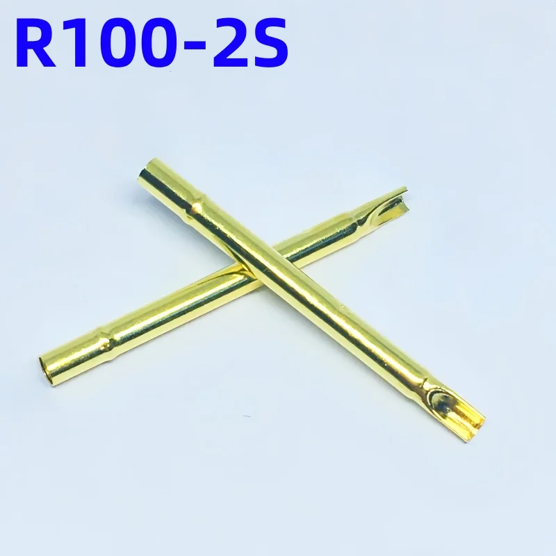 

20/100 шт. R100-2S тестовый штифт P100-B1 гнездо латунная трубка игольная втулка седло припой соединительная втулка для зонда 29,3 мм внешний диаметр 1,67 мм