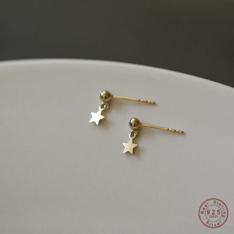 

Женские серьги-гвоздики из серебра 925 пробы, с позолотой 14 к