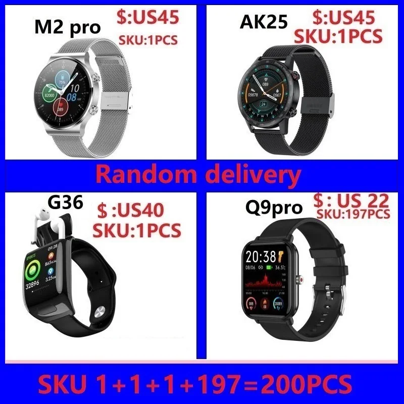 

New Q9Pro AK25 M2PRO G36 Smart Bracelet Bluetooth headset two -in -one watch Random Delivery