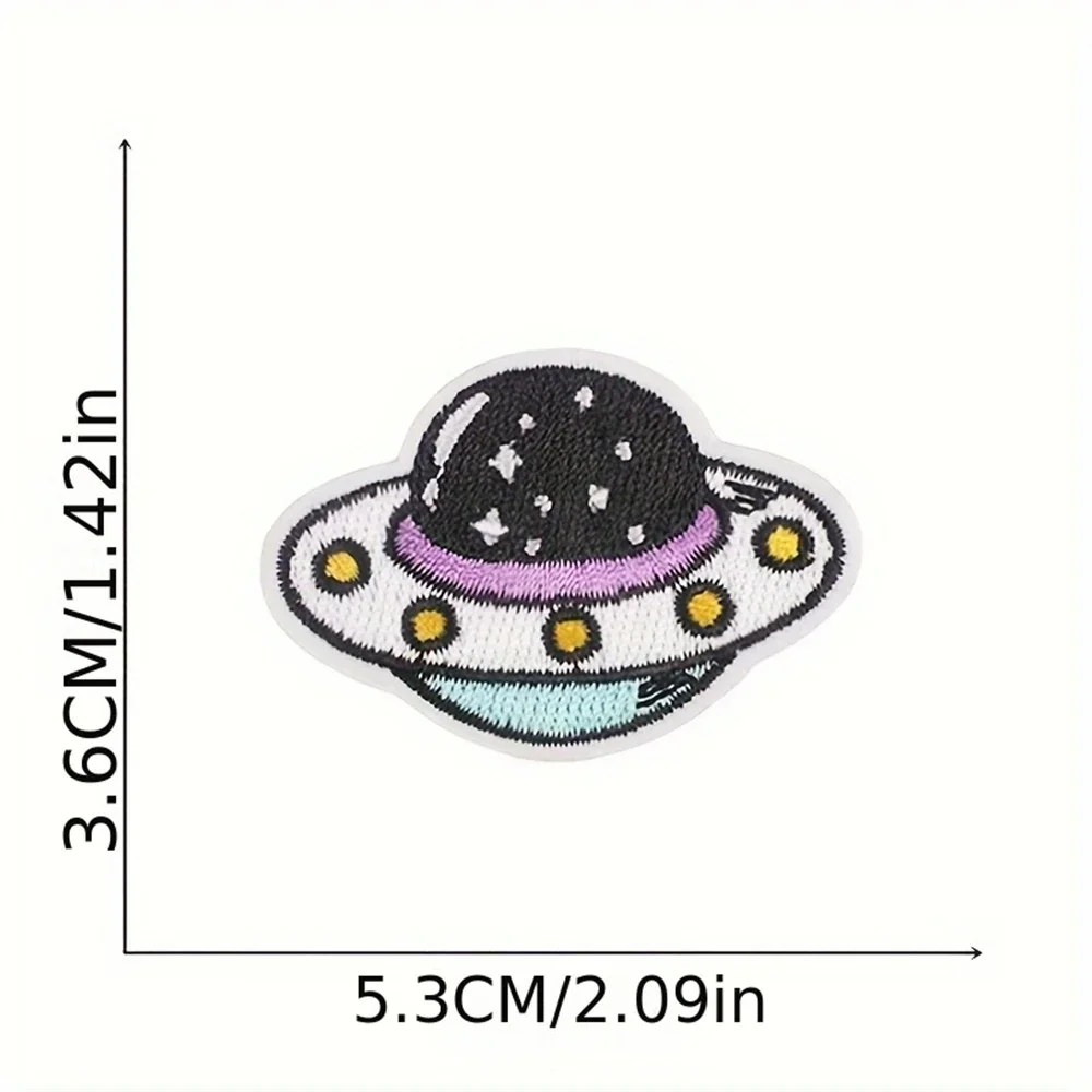 Embroidered Patch Iron On Patches for Clothing Pocket Astronaut Clothes Stickers Fabric Sewing Thermal Adhesive Applique Fusible