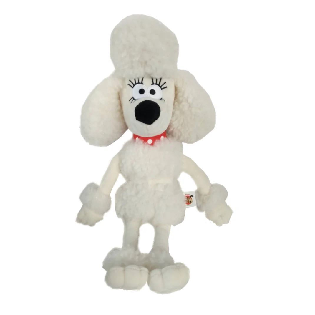 New Cute Cartoon Wallace & Gromit Girlfriend Poodle Dog Plush For Girls Boys Kids Stuffed Toys Children Gifts 42CM