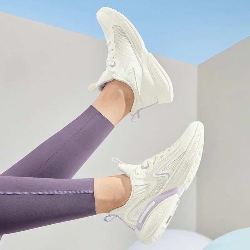 QIAODAN SuTan SE Running Shoes for Women 2024 Autumn New Mesh Breathable Lightweight Soft-soled Female Sports XM26230236F