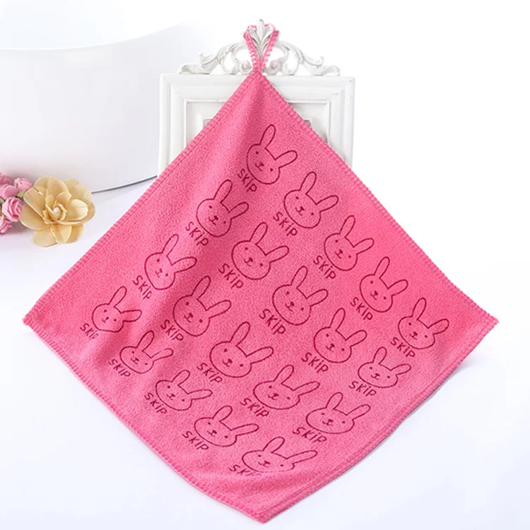 

Microfiber Towel Absorbent Children Handkerchief Small Tower Cleaning Towel Hanging Kindergarten Small Square Towel