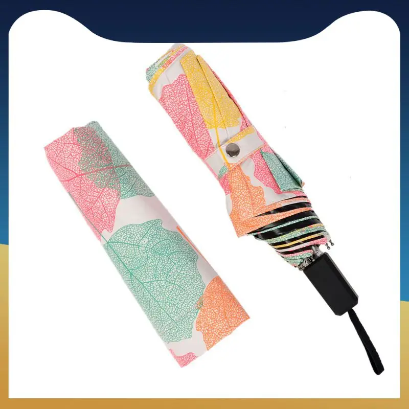 

Windproof Double Folding Umbrella Female Male Umbrella Women Gift Parasol Anti-UV Waterproof Portable Maple Leaf Pattern
