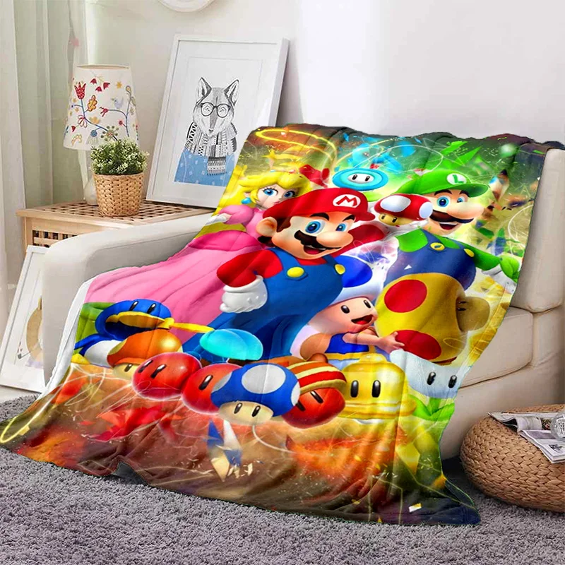 Одеяло в ретро стиле Марио фланелевое одеяло для гостиной спальни кровати дивана