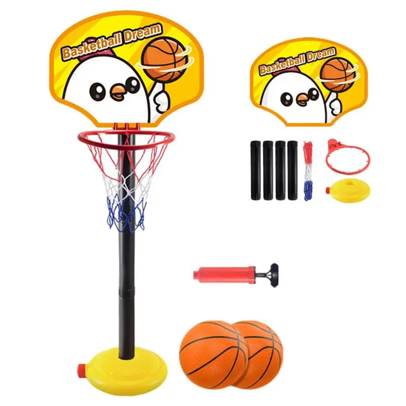 

Portable Basketball Stand Set Basketball Stand Set With Adjustable Height Kids Ball Games For Kindergarten Classroom Basement