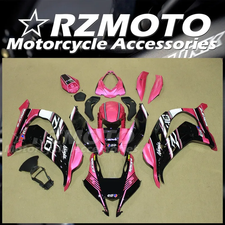 

Литьевая пресс-форма, новый комплект обтекателей из АБС-пластика, подходит для Kawasaki Ninja ZX-10R ZX10R 2016 2017 2018 2019 117 18 19, кузов розового цвета на зака...
