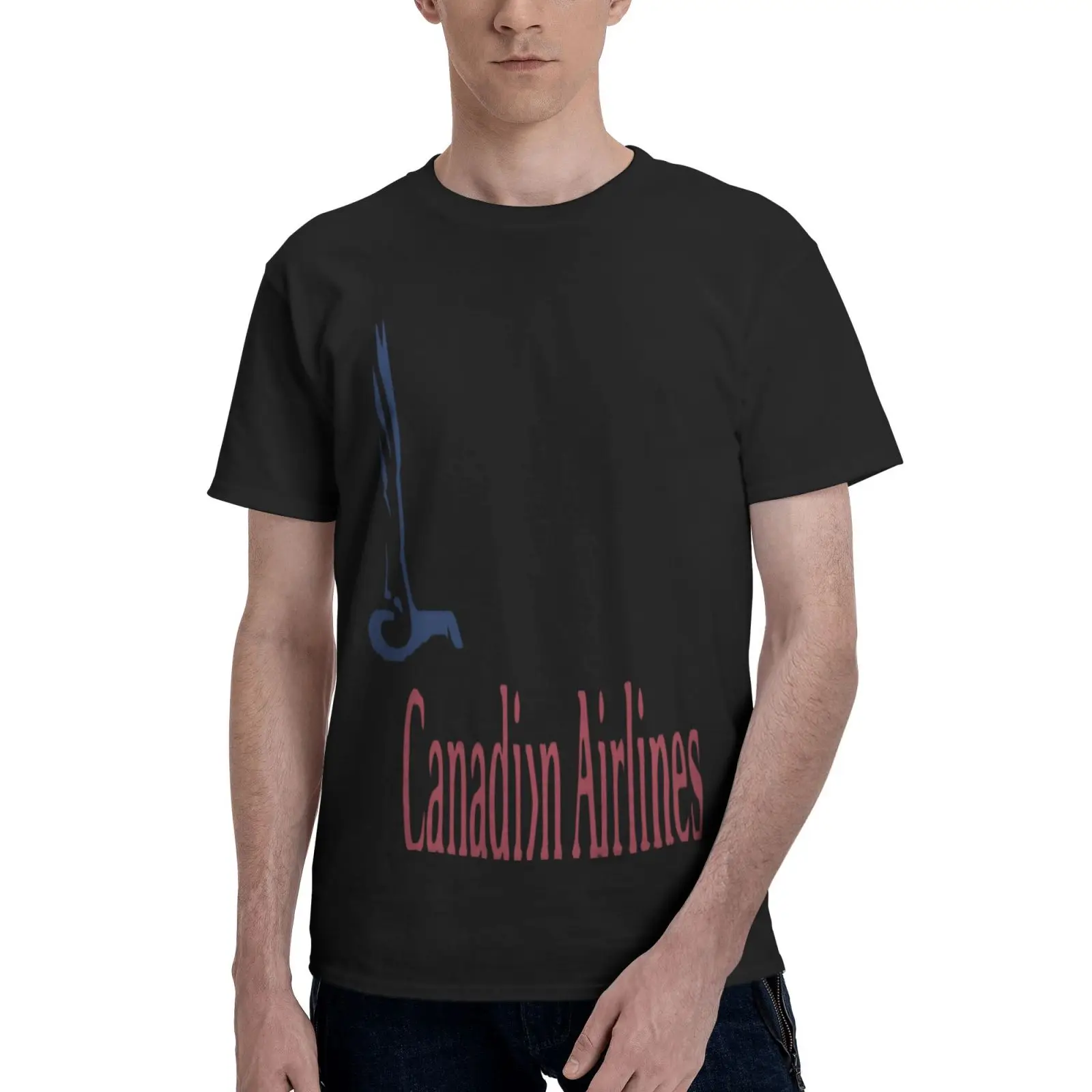 

Canadian Airlines Red Blue Canada Men T-Shirt T Shirt Men's Shirts T-Shirts With Short Sleeves Clothes Men Tshirt Men Clothing