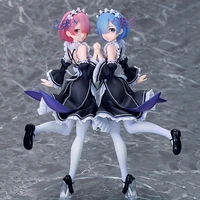 super special anime relife in a different world from zero rem ram pvc action figure twins ver 17 maid fit beautiful girl