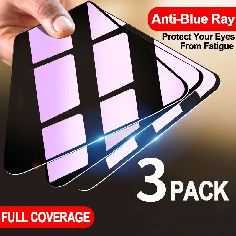 Verre Trempe Anti Blue Ray Light Screenprotector For iPhone 12 13 Mini 11 Pro Max 7 8 Plus XS XR Screen Protector Tempered Glass | Мобильные
