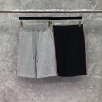 tb thom pants male shorts summer casual slim fit jogger track trousers cotton interlocking rwb stripe knee length clothing