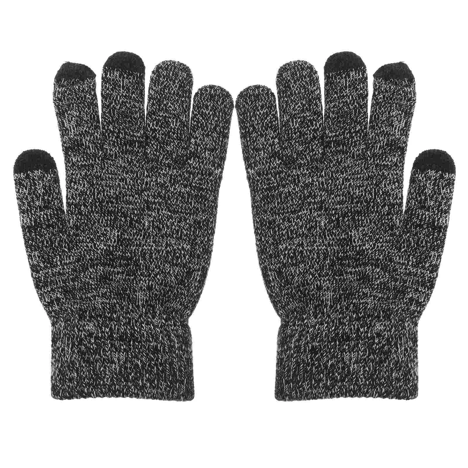 

Gloves Warm Men Cycling Hand Warmer Running Mens Touchscreen Fingers Thermal Cold Weather