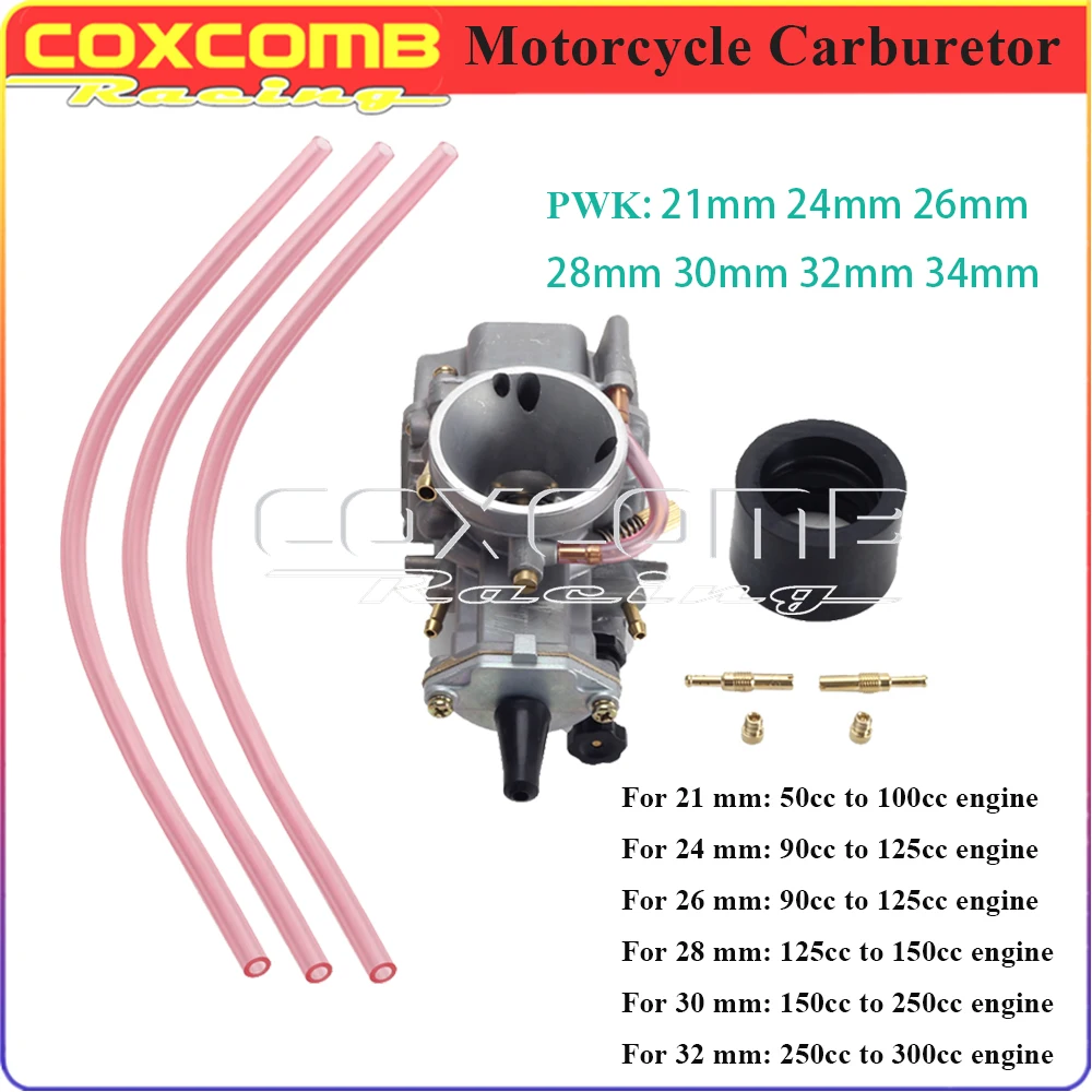

Карбюратор двигателя 50-350 куб. См, алюминиевый карбюратор PWK 21, 24, 26, 28, 30, 32, 34 мм для мотоцикла, скутера, квадроцикла, Power Jet Racing