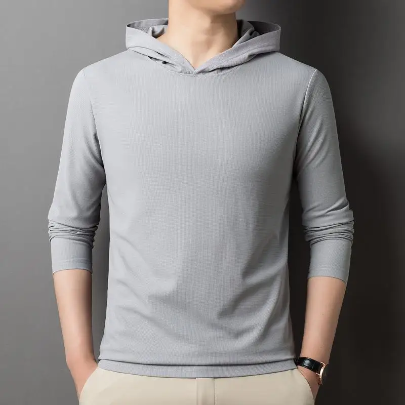 Men's Sweatshirt 2023 Autumn New Men's Hooded Sweatshirt Men's Casual Solid Color Fashion Trend Men's Clothing