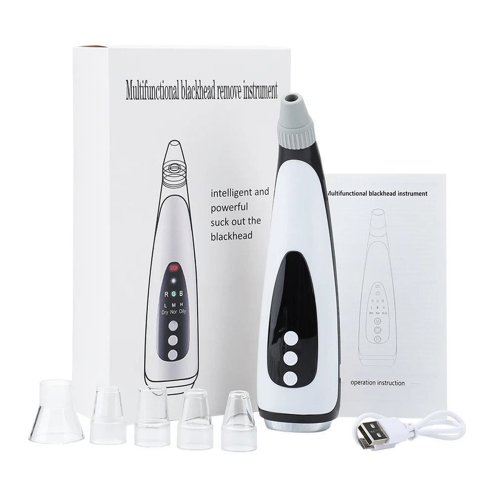 

Vacuum Pore Cleaner Electric Blackhead Remover Acne Black Head Blemish Remove Exfoliating Cleansing Facial Beauty Instrument