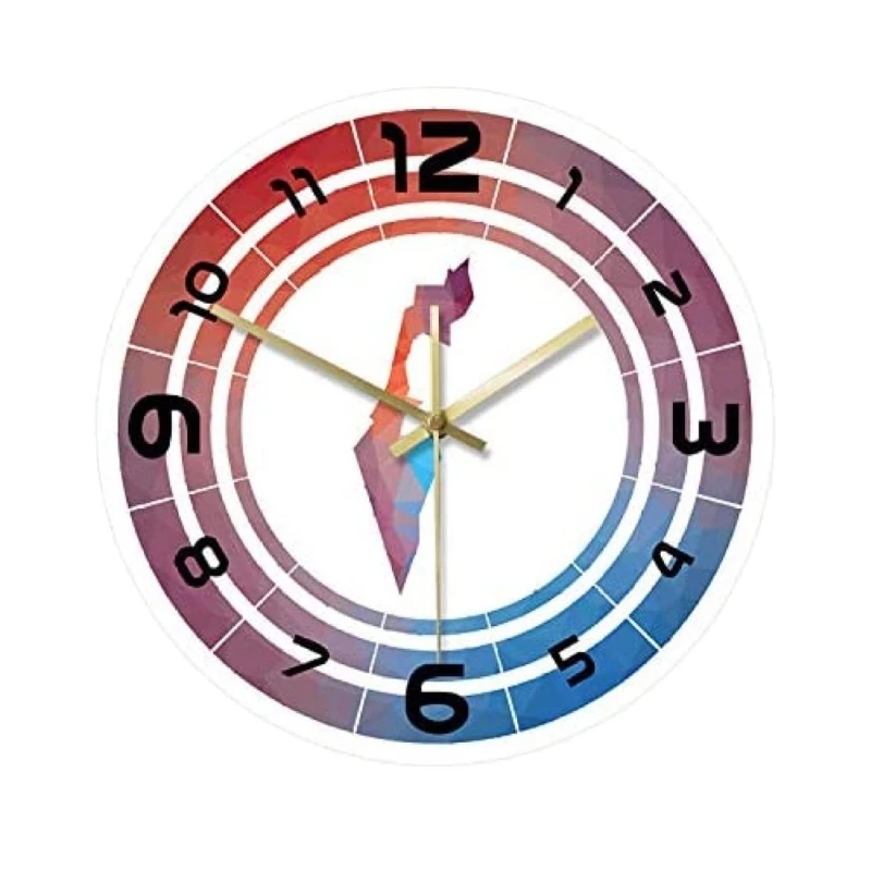 

Современный дизайн, иудаизм, сионизм, домашний декор, бесшумный, на батарейках, бесшумный, не тикающий, для домашнего офиса,