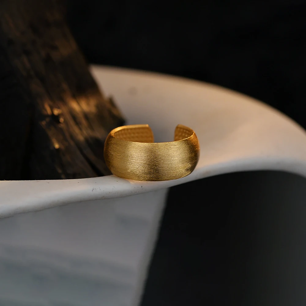 ANDYWEN 100% Стерлинговое Серебро 925 пробы Золотая текстура Большая искусственная