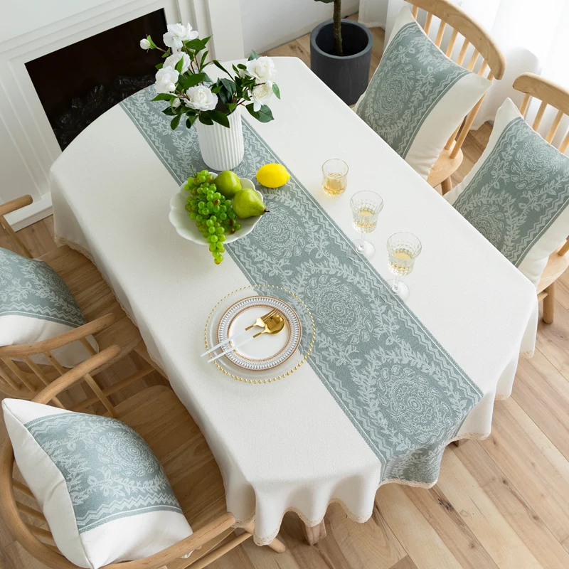 

Long Oval Table Cloth Fabric Art Nordic Oval Table Cloth Foldable Table