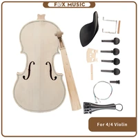 diy violin 44 full size solid wood acoustic violin fiddle kit with eq spruce top maple back neck fingerboard natural